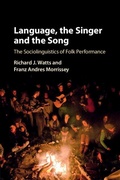 Cover: Language, the Singer and the Song - Cambridge University Press