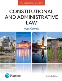 Enlarge image Cover: Constitutional and Administrative Law - Pearson