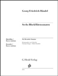 Cover: Georg Friedrich H&auml;ndel - Sechs Blockfl&ouml;tensonaten - Henle, G&uuml;nter
