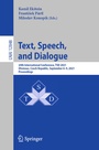 Cover: Text, Speech, and Dialogue - Springer