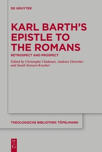Abbildung von: Karl Barth's Epistle to the Romans - De Gruyter