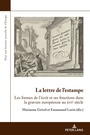 Cover: La lettre de l'estampe - Peter Lang Verlag
