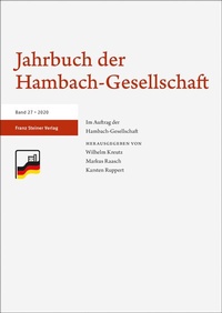 Abbildung von: Jahrbuch der Hambach-Gesellschaft 27 (2020) - Franz Steiner Verlag