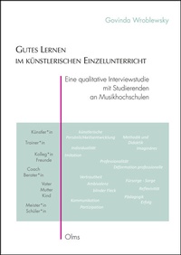Abbildung von: Gutes Lernen im künstlerischen Einzelunterricht - Georg Olms Verlag