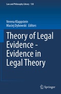 Cover: Theory of Legal Evidence - Evidence in Legal Theory - Springer