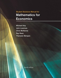 Abbildung von: Student Solutions Manual for Mathematics for Economics, fourth edition - MIT Press