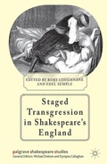 Cover: Staged Transgression in Shakespeare's England - Palgrave Macmillan
