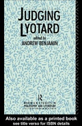 Cover: Judging Lyotard - Routledge
