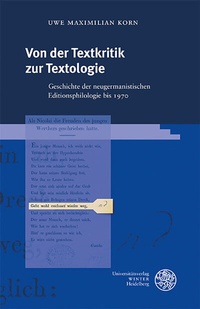 Abbildung von: Von der Textkritik zur Textologie - Universitätsverlag Winter