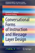 Cover: Conversational Forms of Instruction and Message Layer Design - Springer