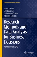 Cover: Research Methods and Data Analysis for Business Decisions - Springer