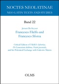 Cover: Francesco Filelfo and Francesco Sforza - Georg Olms Verlag