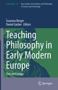 Cover: Teaching Philosophy in Early Modern Europe - Springer