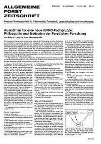 Abbildung von: Allgemeine Forst Zeitschrift (AFZ) - BLV Verlagsgesellschaft