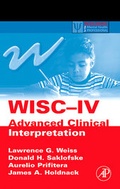 Cover: WISC-IV Advanced Clinical Interpretation - Academic Press