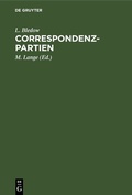 Cover: Correspondenz-Partien - De Gruyter