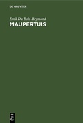 Cover: Maupertuis - De Gruyter