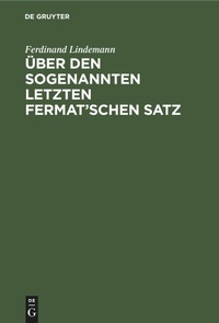 Abbildung von: UEber Den Sogenannten Letzten Fermat'schen Satz - Mercury Learning and Information