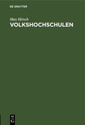 Cover: Volkshochschulen - De Gruyter