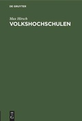 Cover: Volkshochschulen - De Gruyter