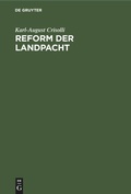 Cover: Reform Der Landpacht - Mercury Learning and Information