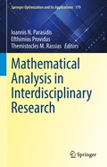 Cover: Mathematical Analysis in Interdisciplinary Research - Springer