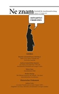 Cover: Ne znam - Zeitschrift f&uuml;r Anarchismusforschung - Verlag Edition AV