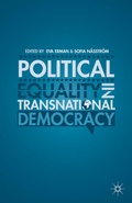 Cover: Political Equality in Transnational Democracy - Palgrave MacMillan