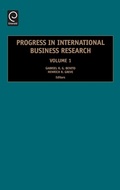 Cover: Progress in International Business Research - JAI Press Inc.
