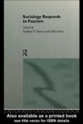 Cover: Sociology Responds to Fascism - Routledge