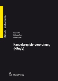 Abbildung von: Handelsregisterverordnung (HRegV) - Stämpfli Verlag