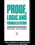 Cover: Proof, Logic and Formalization - Routledge