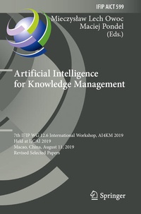 Enlarge image Cover: Artificial Intelligence for Knowledge Management - Springer