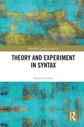 Cover: Theory and Experiment in Syntax - Routledge