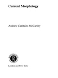 Cover: Current Morphology - Routledge