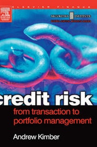 Enlarge image Cover: Credit Risk: From Transaction to Portfolio Management - Butterworth-Heinemann