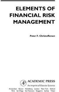Abbildung von: Elements of Financial Risk Management - Academic Press