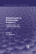 Cover: Experiments in Personality: Volume 1 (Psychology Revivals) - Routledge