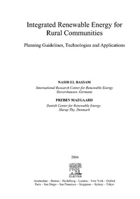 Enlarge image Cover: Integrated Renewable Energy for Rural Communities - Elsevier