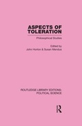 Cover: Aspects of Toleration - Routledge