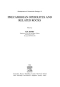 Cover: Precambrian Ophiolites and Related Rocks - Elsevier