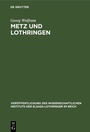 Cover: Metz und Lothringen - De Gruyter