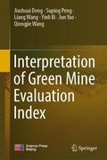 Cover: Interpretation of Green Mine Evaluation Index - Springer