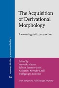 Cover: The Acquisition of Derivational Morphology - John Benjamins Publishing Co
