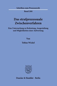 Abbildung von: Das strafprozessuale Zwischenverfahren. - Duncker & Humblot