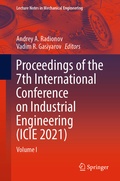 Cover: Proceedings of the 7th International Conference on Industrial Engineering (ICIE 2021) - Springer