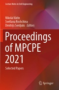 Cover: Proceedings of MPCPE 2021 - Springer