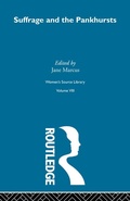Cover: Suffrage and the Pankhursts - Routledge