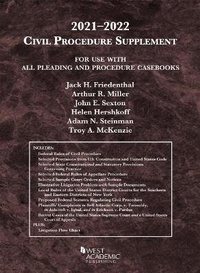 Abbildung von: Civil Procedure Supplement, for Use with All Pleading and Procedure Casebooks, 2021-2022 - West Academic Press