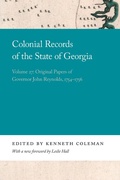 Cover: Colonial Records of the State of Georgia - University of Georgia Press